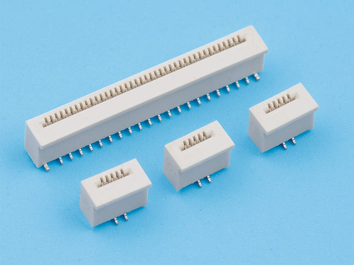 Kit de conector de cable plano fpc, paso de 0,5mm, 4,0mm de altura, puntero invertido no zif s/t, blanco, para conexión flexible de placa de circuito pcb