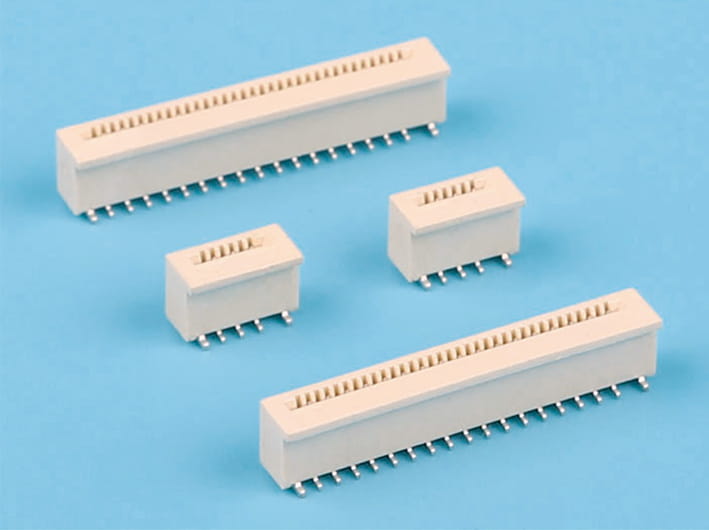 Conector plano Fpc, puntero positivo no zif s/t, paso de 0,5 mm, altura de 4,0 mm, conector de cable de circuito impreso flexible, blanco