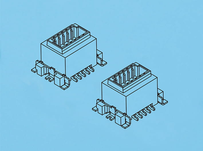 Conector placa a placa de alta densidad con paso de 0,8 mm, transmisión de señal, diseño compacto