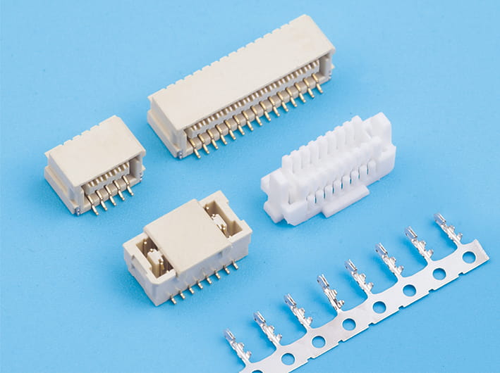 Kit de conector de cable a placa con paso de 1,0 mm, montaje vertical/horizontal, conectores tipo tira de clavijas múltiples