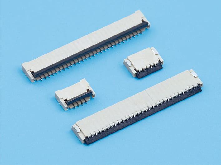 Conector plano Fpc, paso de 1,0 mm, altura de 2,0 mm, tapa trasera r/a, conectores de cable de circuito impreso flexibles, para electrónica y creación de prototipos