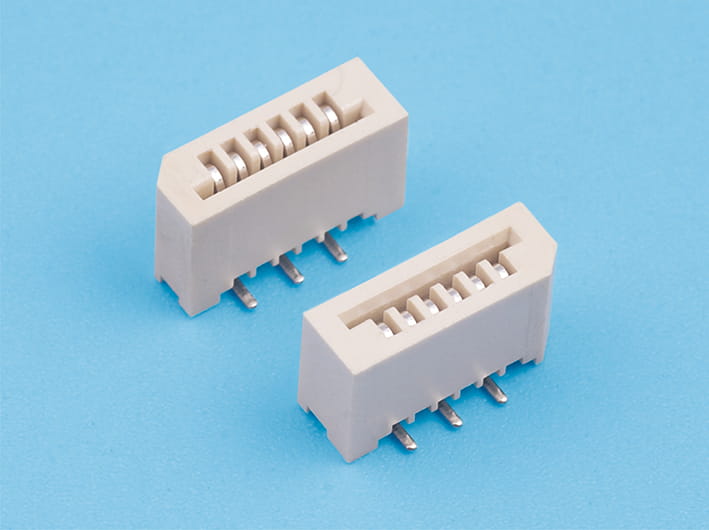 Conector fpc smt vertical de 1,0 mm de paso y 5,5 mm de altura, puntero positivo s/t no zif, conector de cable plano flexible, contacto confiable, carcasa duradera