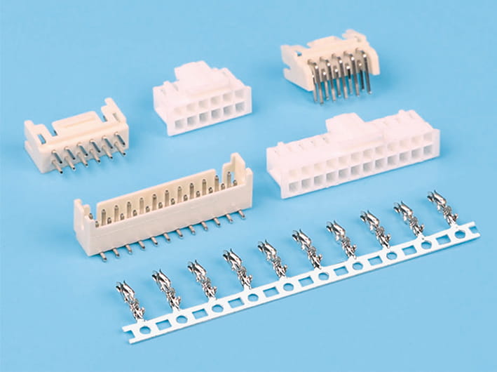 Kit de conector de tira de cable a placa con paso de 2,0 mm, montaje en PCB, mecanismo de bloqueo, para transmisión de señal de placa de circuito