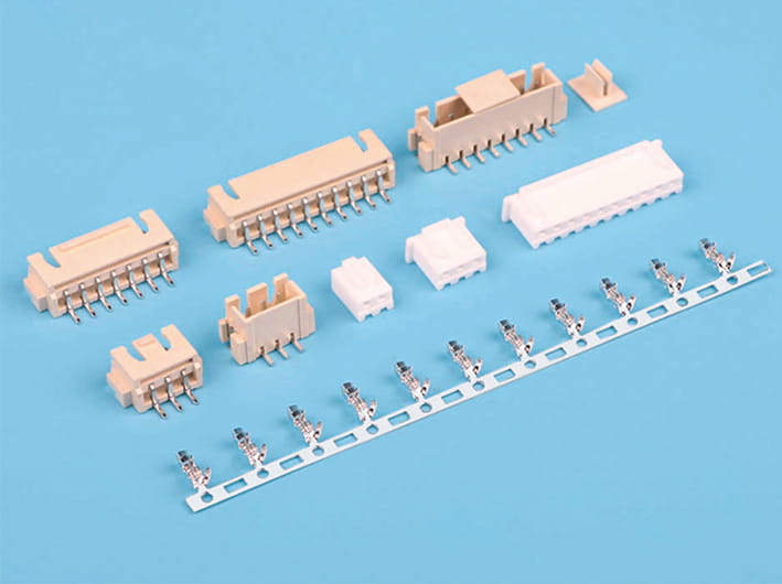 Conector de cable a placa con paso de 2,5 mm, montaje en PCB, configuraciones de pines múltiples, diseño de enclavamiento, para conexiones de placa de circuito