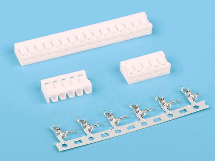 Conector de tira de cable a placa con paso de 2,5 mm, montaje en PCB, conector de alimentación multicircuito, duradero, para aplicaciones electrónicas