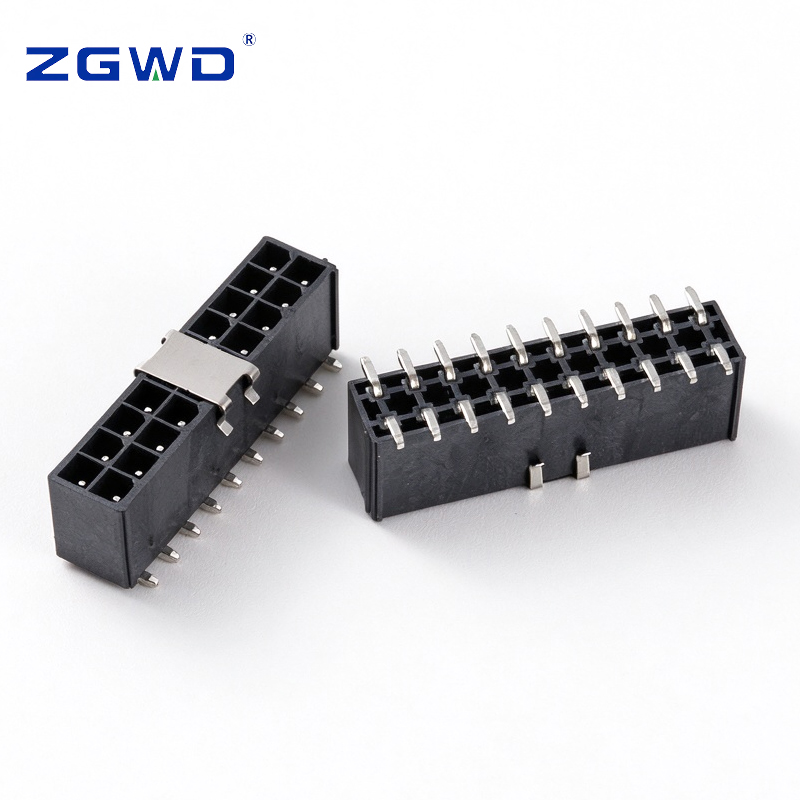 Conector de cable a placa vertical de doble fila con paso de 4,20 mm