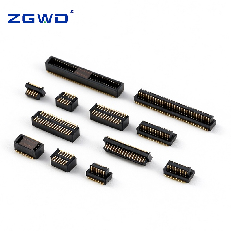 Conector macho y receptáculo BTB vertical de ranura única con paso de 0,8 mm